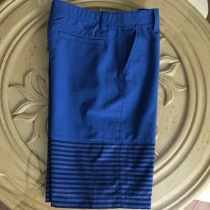Boys Y14 Under Armour Blue Match Play Golf Shorts